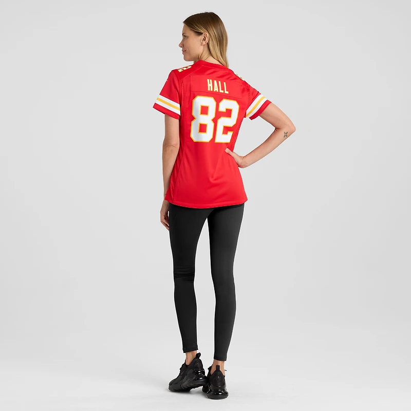 Maillot de match joueur retraité Nike Dante Hall pour femme, rouge des Kansas City Chiefs