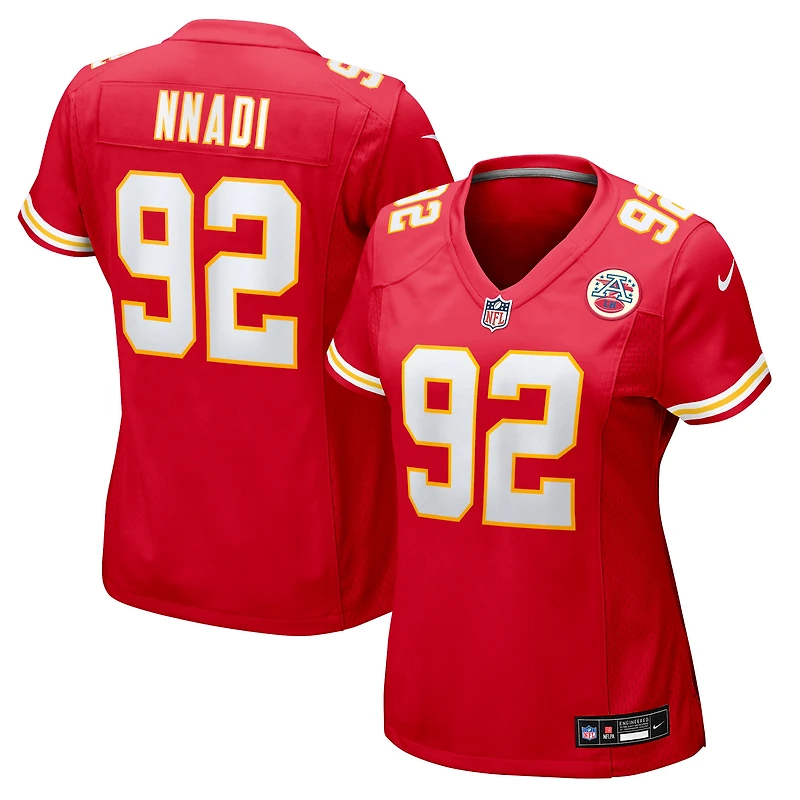 Maillot Nike Derrick Nnadi rouge pour femme des Kansas City Chiefs