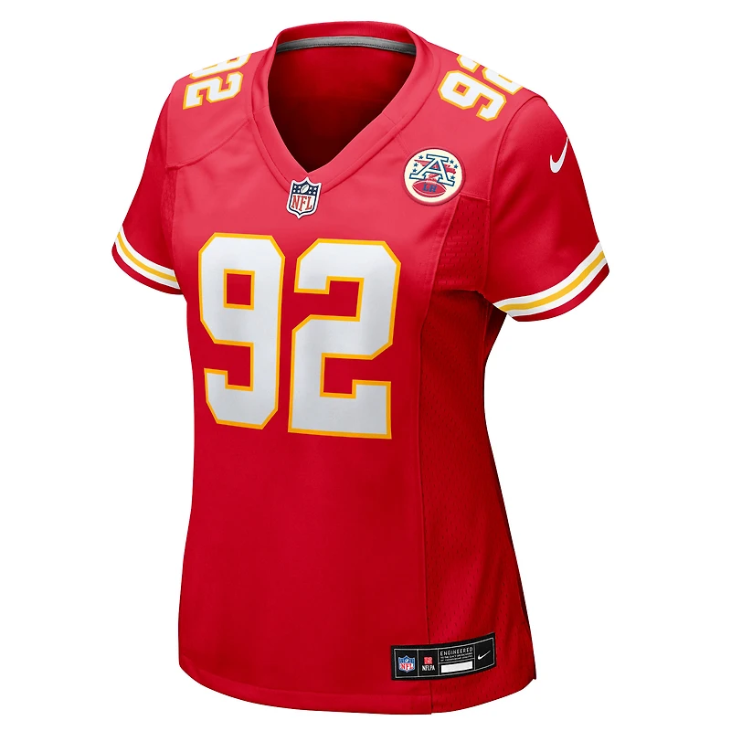 Maillot Nike Derrick Nnadi rouge pour femme des Kansas City Chiefs
