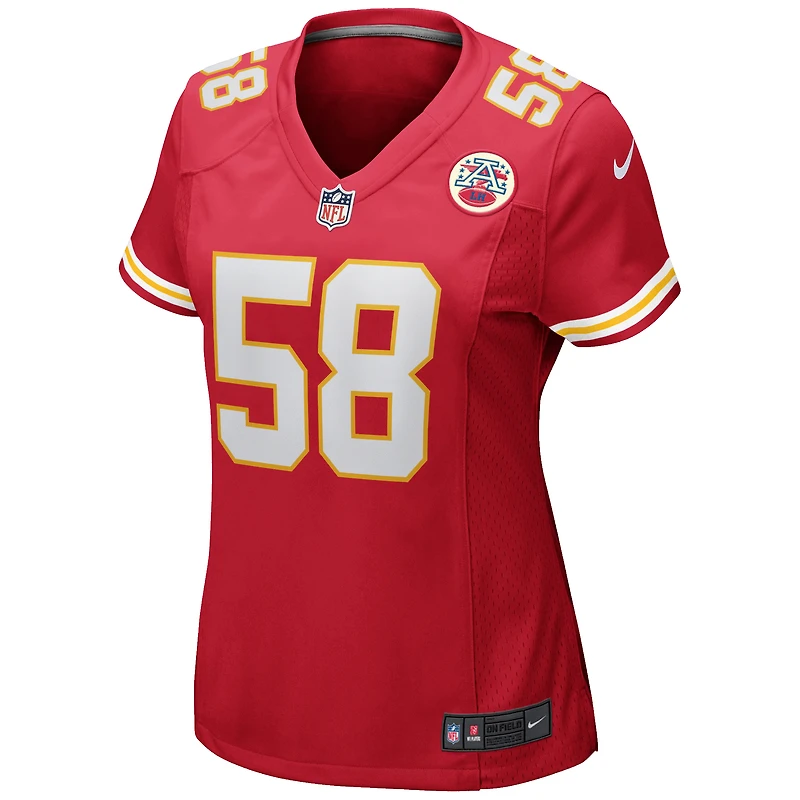 Maillot de joueur retraité Nike Derrick Thomas des Chiefs Kansas City pour femme, rouge