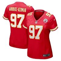 Maillot de joueur Nike Felix Anudike-Uzomah rouge des Chiefs Kansas City pour femme