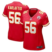 Maillot de joueur match Nike George Karlaftis des Chiefs Kansas City pour femme, rouge