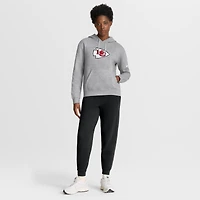 Women's Nike Heather Charcoal Kansas City Chiefs Club Logo Pullover Hoodie