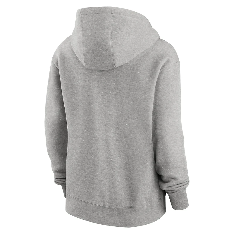 Sweat à capuche Nike pour femme, gris anthracite, avec logo du club des Kansas City Chiefs