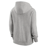 Sweat à capuche Nike pour femme, gris anthracite, avec logo du club des Kansas City Chiefs