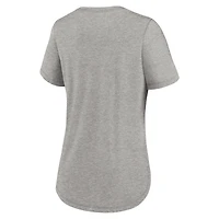 T-shirt Nike gris chiné pour femme Kansas City Chiefs Team Shout-Out Tri-Blend