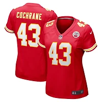 Maillot Nike Jack Cochrane pour femme, joueur de match des Chiefs Kansas City, rouge