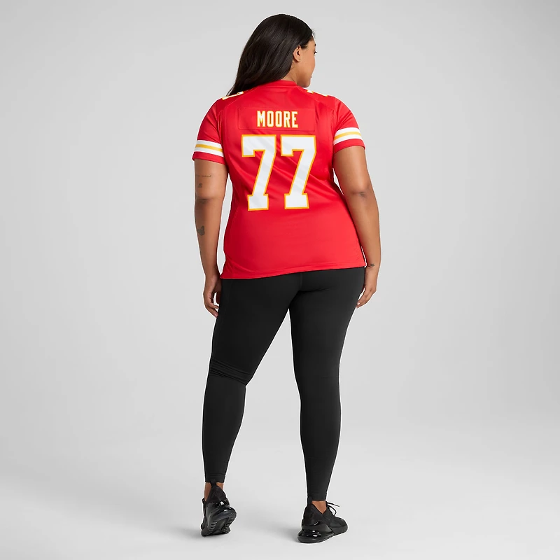 Maillot Nike Jaylon Moore rouge pour femme des Kansas City Chiefs