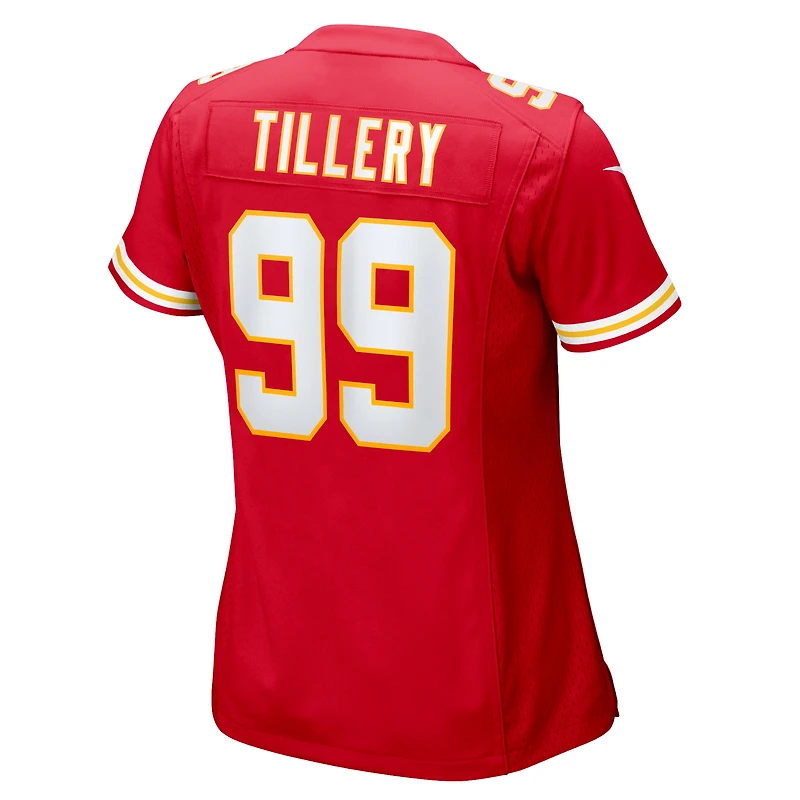 Maillot Nike Jerry Tillery rouge pour femme des Kansas City Chiefs