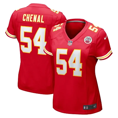 Maillot de joueur match Nike Leo Chenal pour femmes des Chiefs Kansas City, rouge