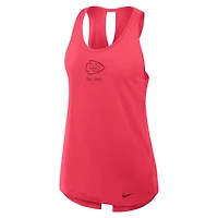 Women's Nike Light Red Kansas City Chiefs Glory Open-Back Crisscross Dri-FIT Tank Top