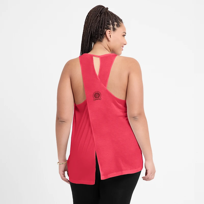 Women's Nike Light Red Kansas City Chiefs Glory Open-Back Crisscross Dri-FIT Tank Top