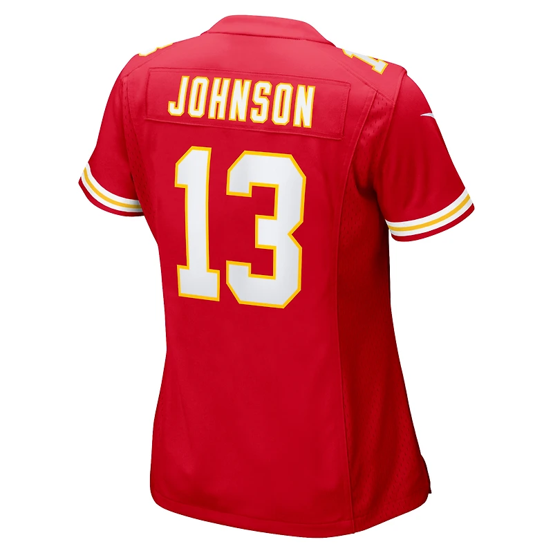 Maillot de joueur match Nike Nazeeh Johnson pour femmes des Chiefs Kansas City, rouge