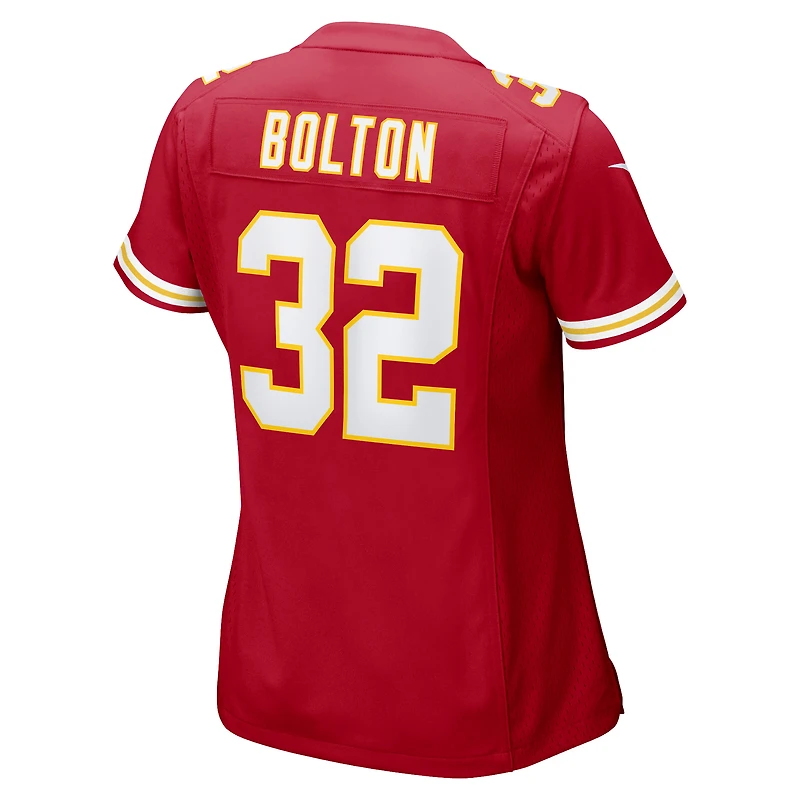 Maillot de match Nike Nick Bolton pour femmes des Chiefs Kansas City, rouge
