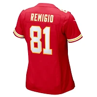 Women's Nike Nikko Remigio  Red Kansas City Chiefs Team Game Jersey