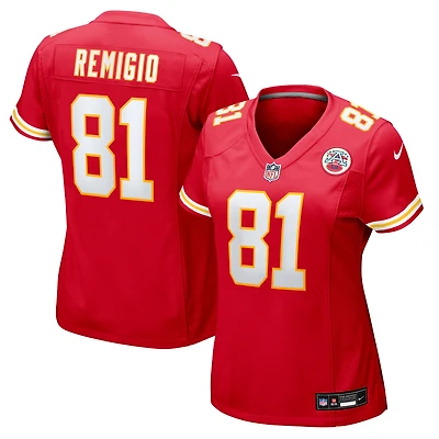 Women's Nike Nikko Remigio  Red Kansas City Chiefs Team Game Jersey