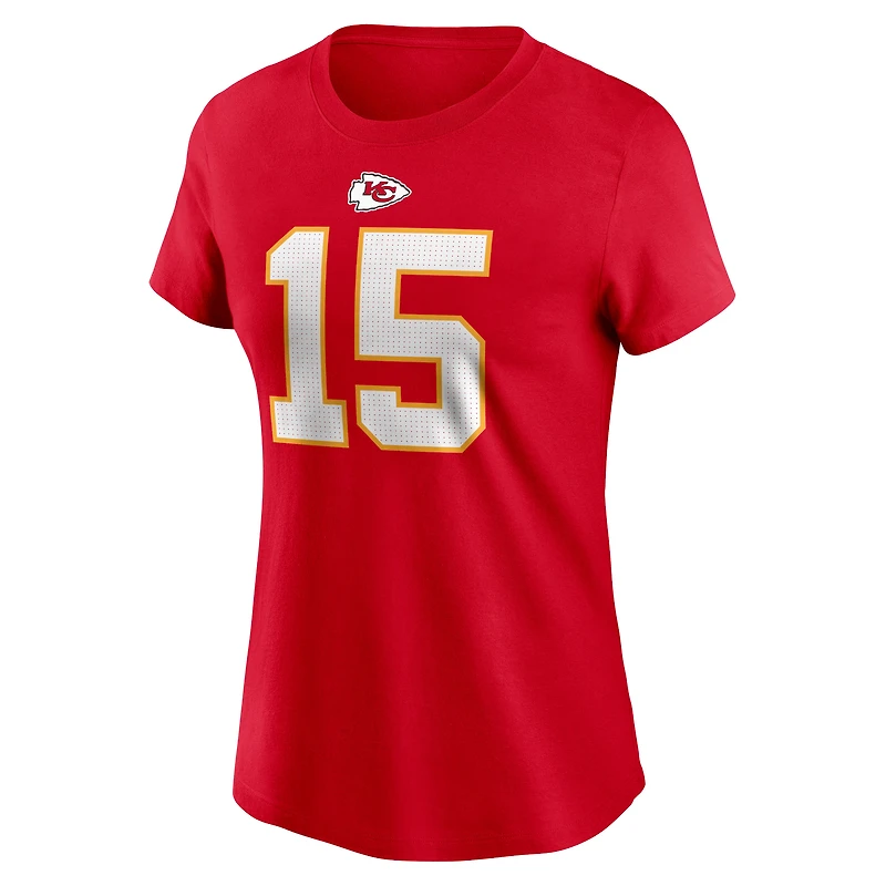 Women's Nike Patrick Mahomes Red Kansas City Chiefs Player Name & Number T-Shirt