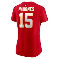 T-shirt Nike Patrick Mahomes pour femme, rouge, nom et numéro du joueur des Chiefs de Kansas City