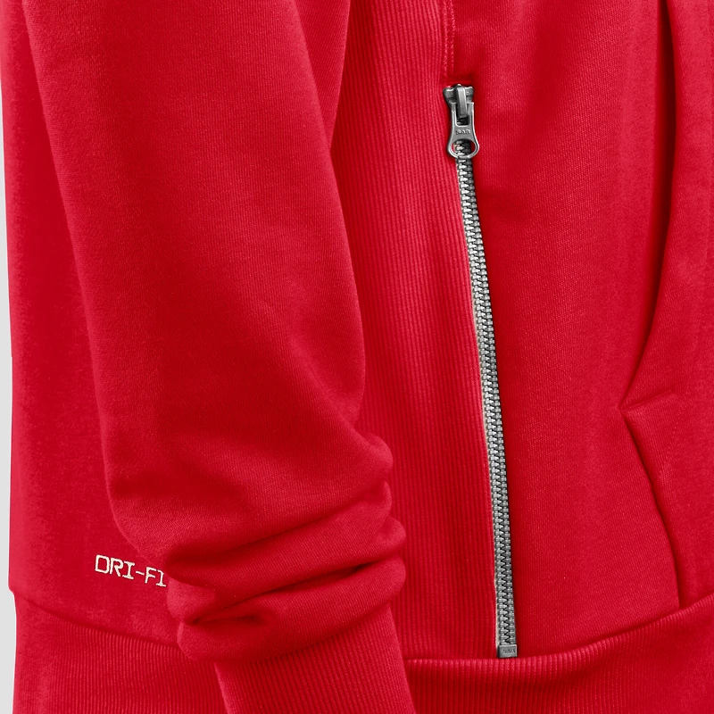 Women's Nike Red Kansas City Chiefs 2025 Sideline Standard Issue Initial Home Dri-FIT Hoodie