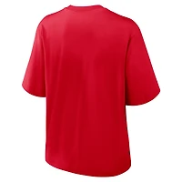 T-shirt Nike rouge pour femme Kansas City Chiefs Boxy