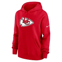 Sweat à capuche en polaire Nike Kansas City Chiefs Club pour femme, rouge