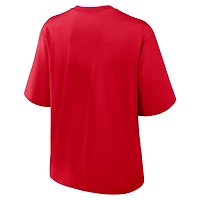 Women's Nike Red Kansas City Chiefs Essential Script Relaxed Boxy T-Shirt