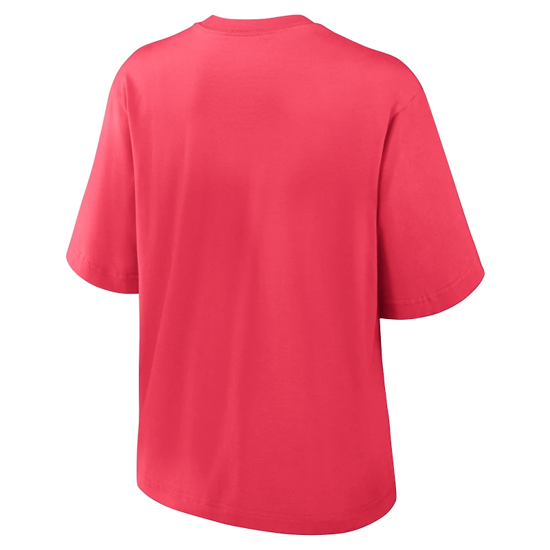 T-shirt Nike rouge Glory Arch Boxy pour femme des Kansas City Chiefs