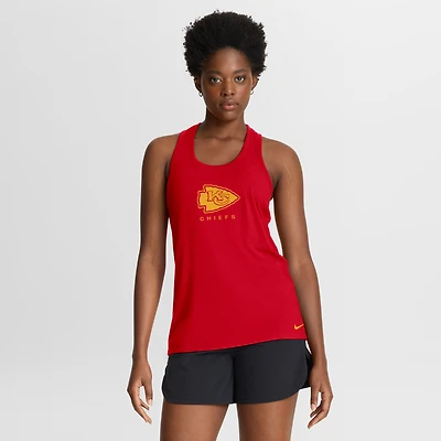 Women's Nike Red Kansas City Chiefs Hurry Up Tri-Blend Dri-FIT Tank Top
