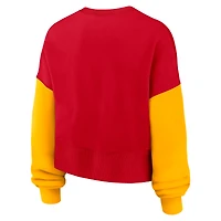 Sweat-shirt oversize à blocs de couleurs rouge Nike Kansas City Chiefs pour femme