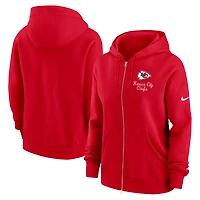 Women's Nike Red Kansas City Chiefs Phoenix Rewind Full-Zip Hoodie