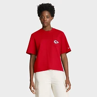 T-shirt Nike rouge Kansas City Chiefs Rewind à poche carrée pour femme