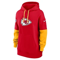 Sweat à capuche Nike rouge Kansas City Chiefs Sideline Essential pour femme