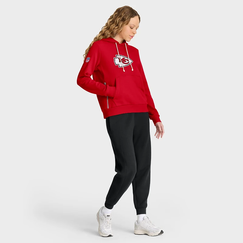 Women's Nike Red Kansas City Chiefs Sideline Standard Issue Initial Home Dri-FIT Hoodie