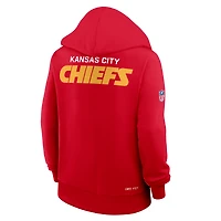 Sweat à capuche Nike rouge Kansas City Chiefs Sideline Standard Issue Initial Home Dri-FIT pour femme