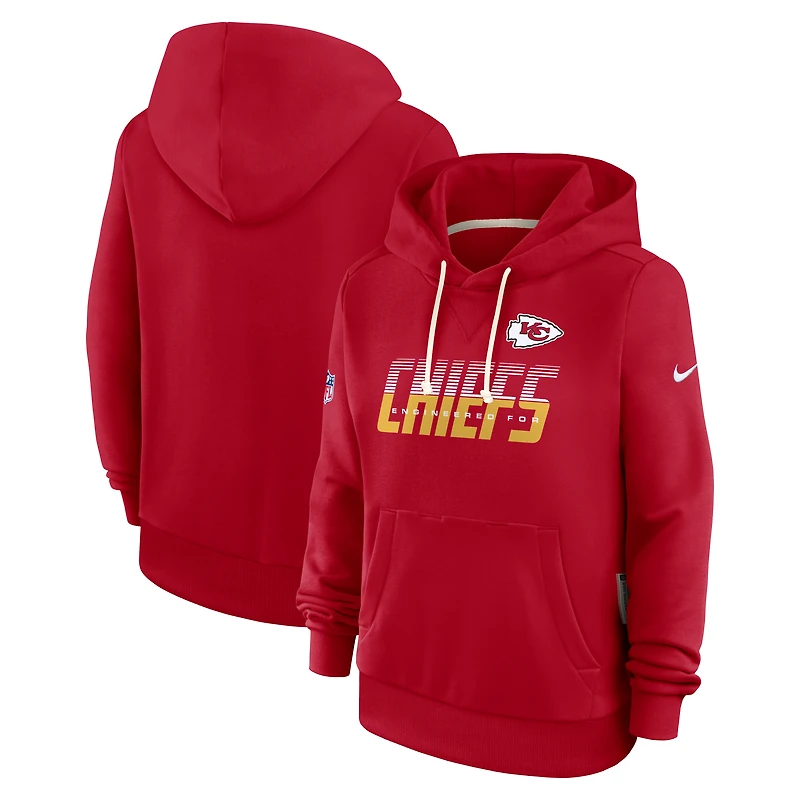 Sweat à capuche Nike Dri-FIT rouge Kansas City Chiefs pour femme, édition standard