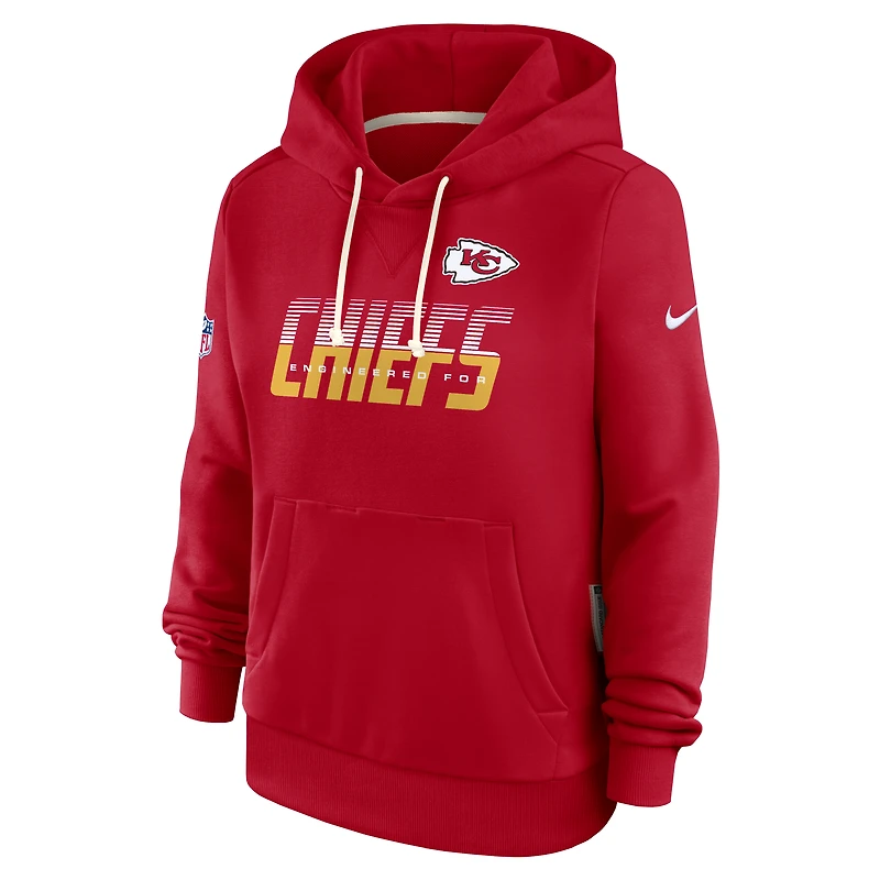 Women's Nike Red Kansas City Chiefs Sideline Standard Issue Dri-FIT Hoodie