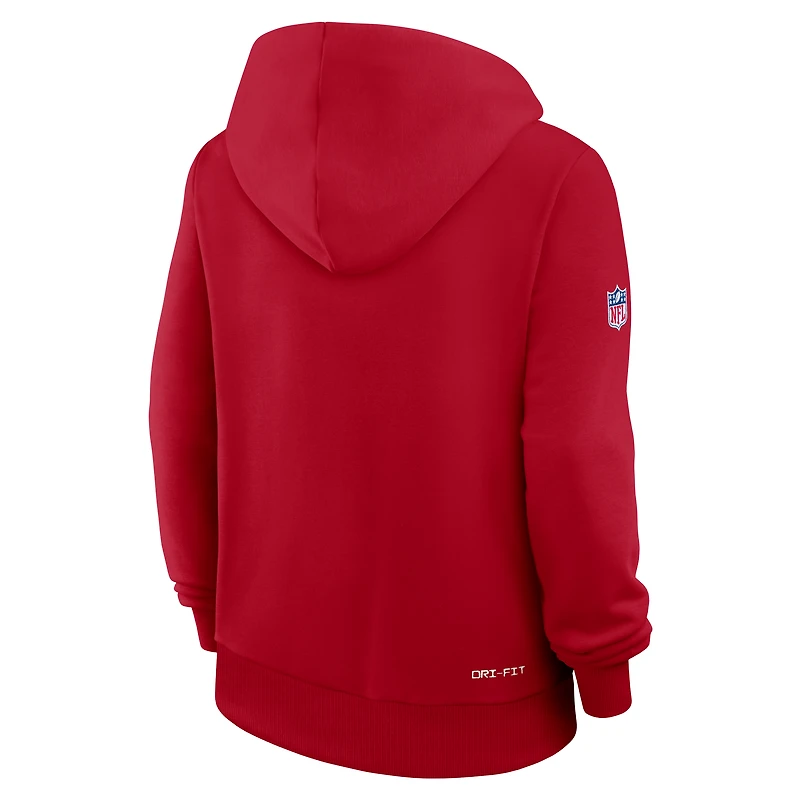 Sweat à capuche Nike Dri-FIT rouge Kansas City Chiefs pour femme, édition standard