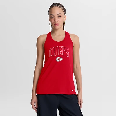 Women's Nike Red Kansas City Chiefs Tri-Blend Dri-FIT Racerback Tank Top