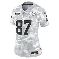 Maillot Nike Travis Kelce Arctic Camo Kansas City Chiefs 2024 Salute to Service Limited pour femme