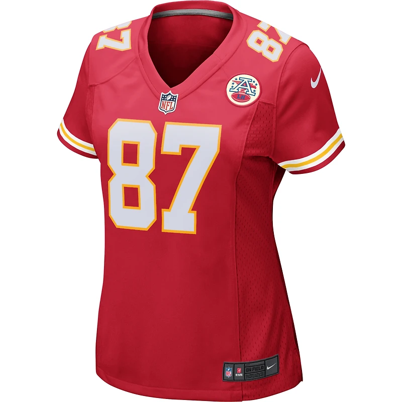 Maillot de match des Chiefs Kansas City Nike Travis Kelce pour femme, rouge