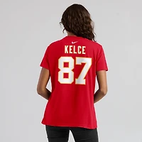 Women's Nike Travis Kelce Red Kansas City Chiefs Player Name & Number T-Shirt