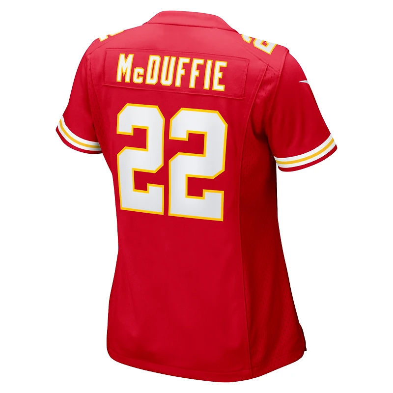 Maillot de match Nike Trent McDuffie des Chiefs Kansas City pour femme, rouge
