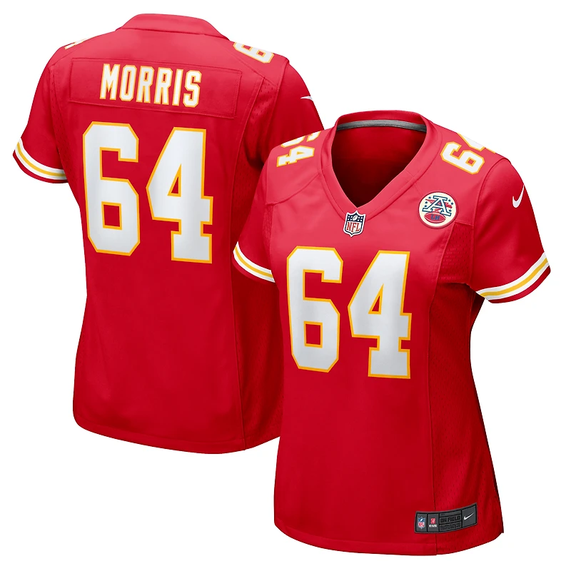 Maillot de match Nike Wanya Morris rouge Kansas City Chiefs pour femme
