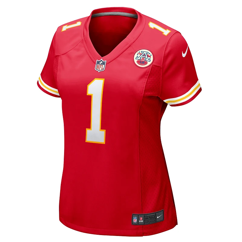 Maillot de match Nike Xavier Worthy rouge Kansas City Chiefs pour femme