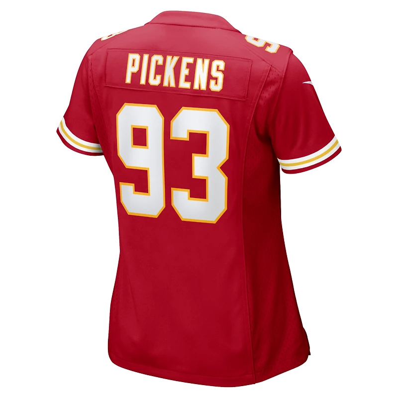 Maillot de match Nike Zacch Pickens rouge des Chiefs Kansas City pour femmes