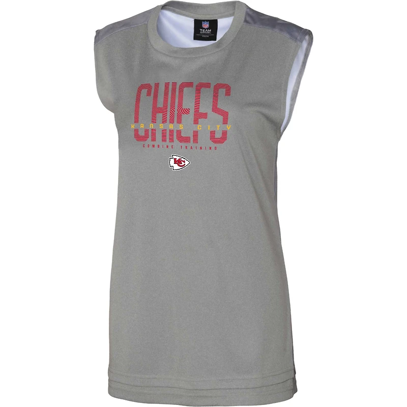 Débardeur gris pour femme Outerstuff Kansas City Chiefs, sans transpiration