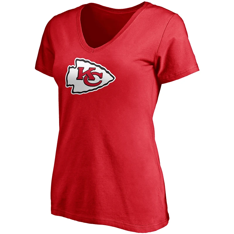 Women's Patrick Mahomes Red Kansas City Chiefs Player Icon Name & Number V-Neck T-Shirt