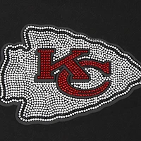 Sweat à capuche court imprimé de bijoux Pro Standard pour femme, noir, Kansas City Chiefs