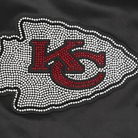 Veste à boutons-pression en satin ornée de bijoux Pro Standard pour femme des Kansas City Chiefs, noire