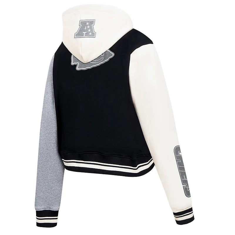 Sweat à capuche zippé en French Terry Reverse Colorblock Pro Standard pour femme, gris, Kansas City Chiefs